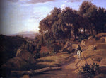  Jean-Baptiste-Camille Corot A View near Colterra - Hand Painted Oil Painting