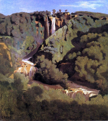  Jean-Baptiste-Camille Corot Cascade of Terni - Hand Painted Oil Painting