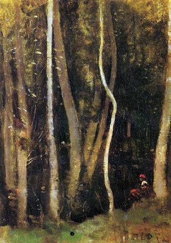  Jean-Baptiste-Camille Corot Figures in a Forest - Hand Painted Oil Painting