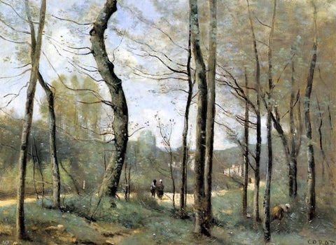 Jean-Baptiste-Camille Corot First Leaves, near Nantes - Hand Painted Oil Painting