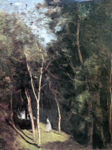  Jean-Baptiste-Camille Corot In a Park - Hand Painted Oil Painting
