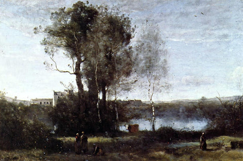  Jean-Baptiste-Camille Corot Large Sharecropping Farm - Hand Painted Oil Painting