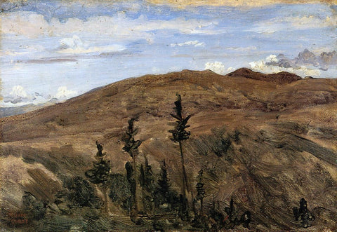  Jean-Baptiste-Camille Corot Mountains in Auvergne - Hand Painted Oil Painting