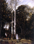  Jean-Baptiste-Camille Corot Promenade in the Parc des Lions at Port-Marly - Hand Painted Oil Painting