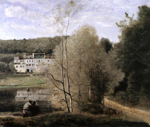 Jean-Baptiste-Camille Corot The Pond and the Cabassud Houses at Ville-d'Avray - Hand Painted Oil Painting