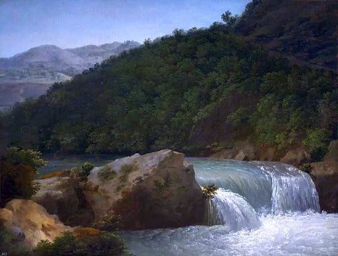  Jean-Joseph-Xavier Bidauld View of the Cascade of the Gorge near Allevard - Hand Painted Oil Painting