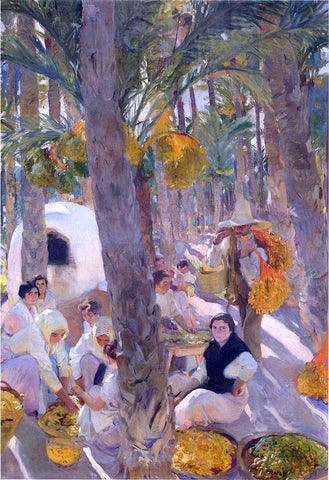 Joaquin Sorolla Y Bastida The Palm Grove - Hand Painted Oil Painting