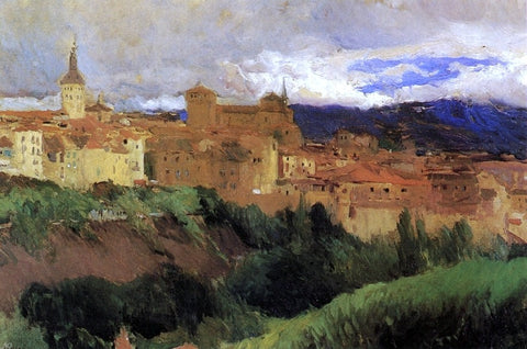  Joaquin Sorolla Y Bastida View of Segovia - Hand Painted Oil Painting