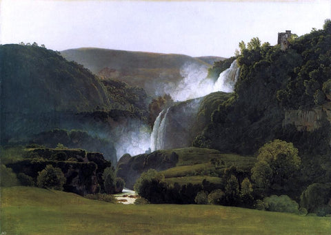  Johann Martin Von Rohden The Waterfalls of Tivoli - Hand Painted Oil Painting