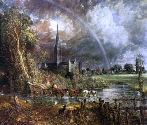  John Constable Salisbury Cathedral from the meadows - Hand Painted Oil Painting