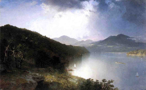  John Frederick Kensett View on the Hudson - Hand Painted Oil Painting