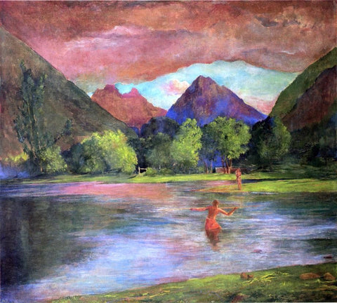 John La Farge After-Glow, Tautira River, Tahiti - Hand Painted Oil Painting
