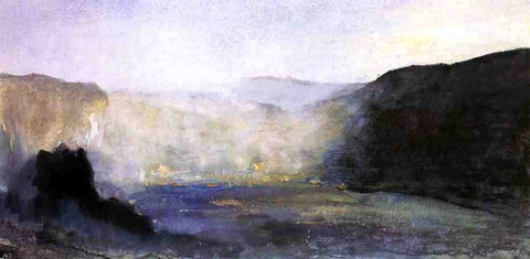  John La Farge Crater of Kilauea, Sunrise - Hand Painted Oil Painting