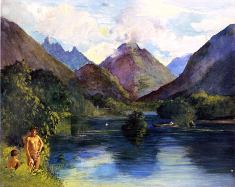  John La Farge Entrance to Tautira River, Tahiti - Hand Painted Oil Painting