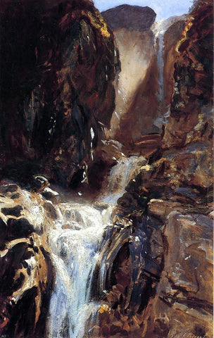  John Singer Sargent A Waterfall - Hand Painted Oil Painting