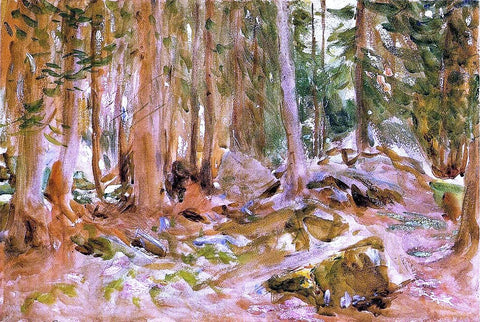  John Singer Sargent Pine Forest - Hand Painted Oil Painting