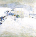  John Twachtman Snow Scene at Utica - Hand Painted Oil Painting