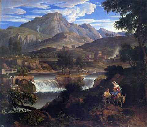  Joseph Koch Waterfalls at Subiaco - Hand Painted Oil Painting