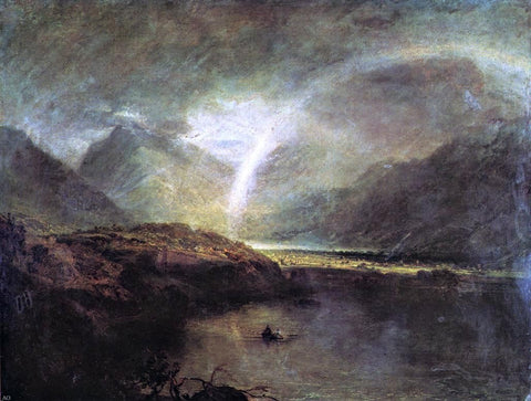  Joseph William Turner Buttermere Lake, with Park of Cromackwater, Cumberland, a Shower - Hand Painted Oil Painting