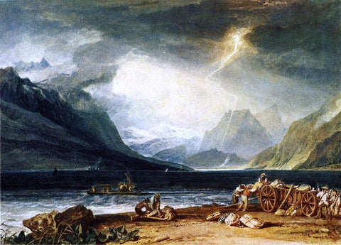  Joseph William Turner The Lake of Thun, Switzerland - Hand Painted Oil Painting