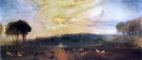  Joseph William Turner The Lake, Petworth: Sunset, Fighting Bucks - Hand Painted Oil Painting