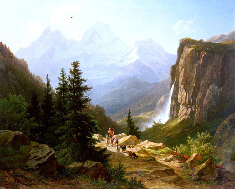  Joseph Zelger Lauterbrunnental - Hand Painted Oil Painting