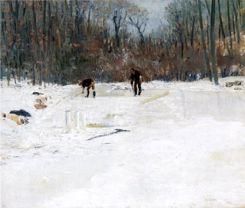  Julian Alden Weir The Ice Cutters - Hand Painted Oil Painting