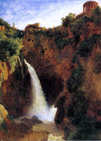  Louise-Josephine Sarazin De Belmont The Falls at Tivoli - Hand Painted Oil Painting