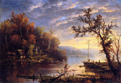  Marie-Francois-Regis Gignoux Autumn on the Hudson - Hand Painted Oil Painting