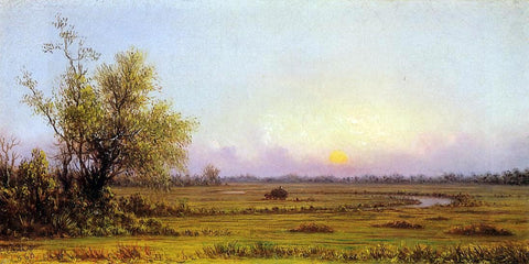 Martin Johnson Heade Sunset Marsh (also known as Sinking Sun) - Hand Painted Oil Painting