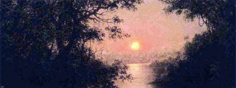  Martin Johnson Heade Sunset (also known as Jungle Scene) - Hand Painted Oil Painting
