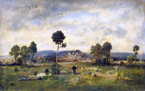  Narcisse Virgilio Diaz De la Pena  Landscape with a Pine-tree - Hand Painted Oil Painting
