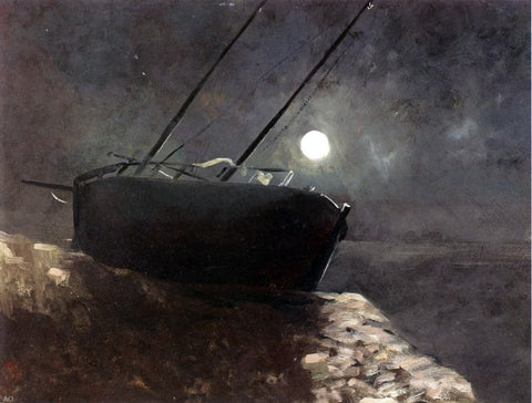  Odilon Redon Boat in the Moonlight - Hand Painted Oil Painting