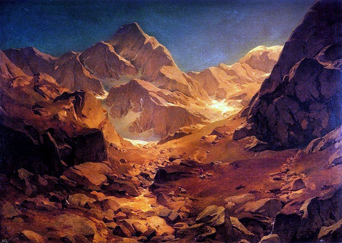  Oswald Achenbach A Mountainous Landscape - Hand Painted Oil Painting