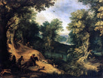  Paul Bril The Stag Hunt - Hand Painted Oil Painting