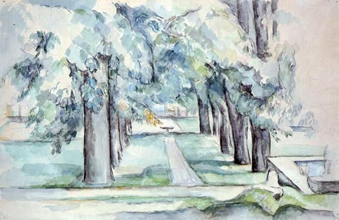  Paul Cezanne Pool and Lane of Chestnut Trees at Jas de Bouffan - Hand Painted Oil Painting