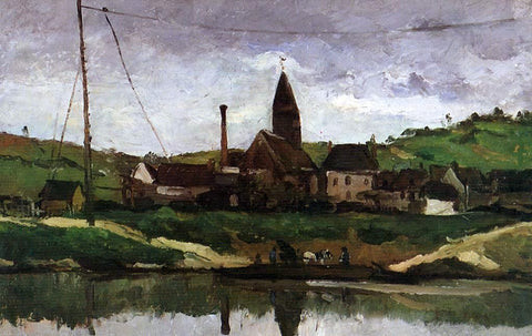  Paul Cezanne View of Bonnieres - Hand Painted Oil Painting