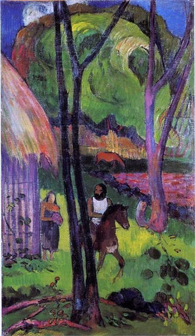  Paul Gauguin Cavalier devant la case - Hand Painted Oil Painting
