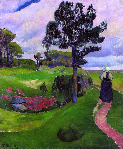  Paul Serusier Mother and Child on a Breton Landscape - Hand Painted Oil Painting
