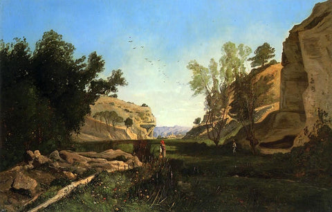  Paul-Camille Guigou Chinchin Valley at Ile-sur-la-Sourgue, Vacluse - Hand Painted Oil Painting