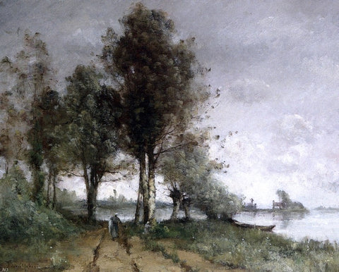  Paul Desire Trouillebert Path on the Banks of the Seine - Hand Painted Oil Painting
