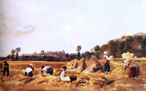  Peter De Wint Cornfield, Windsor - Hand Painted Oil Painting