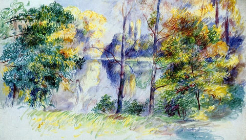  Pierre Auguste Renoir Park Scene - Hand Painted Oil Painting