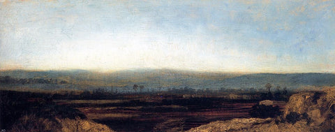  Theodore Rousseau Panoramic Landscape on the Outskirts of Paris - Hand Painted Oil Painting