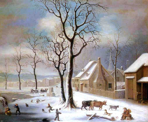  Robert Street Village in Winter - Hand Painted Oil Painting