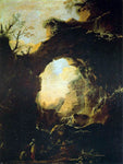  Salvator Rosa Grotto with Cascades - Hand Painted Oil Painting