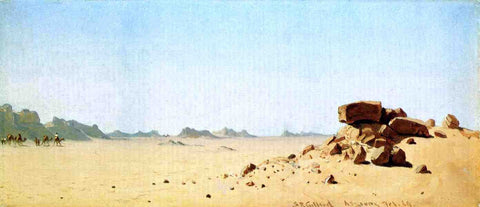  Sanford Robinson Gifford Assouan, Egypt, A Sketch - Hand Painted Oil Painting
