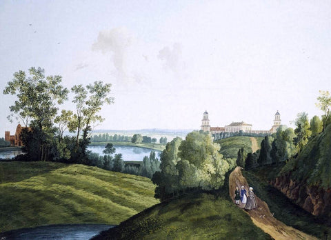  Semyon Fyodorovich Shchedrin Landscape with a Farm in the Park in Tsarskoye Selo - Hand Painted Oil Painting