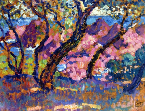  Theo Van Rysselberghe In the Shade of the Pines (study) - Hand Painted Oil Painting