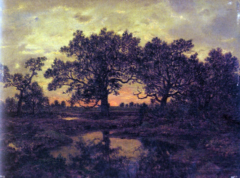  Theodore Rousseau Coucher de Soleil - Hand Painted Oil Painting
